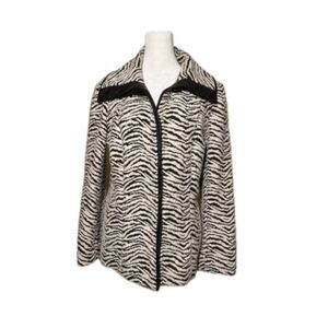 Lafayette 148 Jacket, Brown/cream, Size 10.